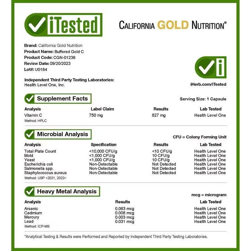 Vitamin C 750 mg Sodium Ascorbate 60 Capsules by California Gold Nutrition #4