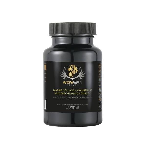Marine Collagen, Hyaluronic Acid & Vitamin C Complex: Capsules for Radiant Skin, Hair & Nails