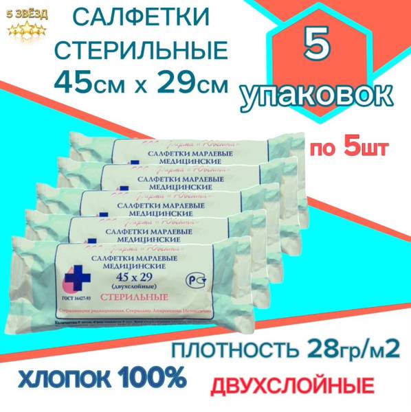 YUVENTA Sterile Two-Layer Gauze Pads 45cm x 29cm