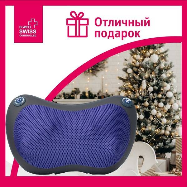 B.Well MED-420 Handheld Massager with Rollers, Eco-Leather, for Neck, Back and Body