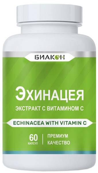 Biacon Echinacea with Vitamin C for Immunity, 60 Capsules