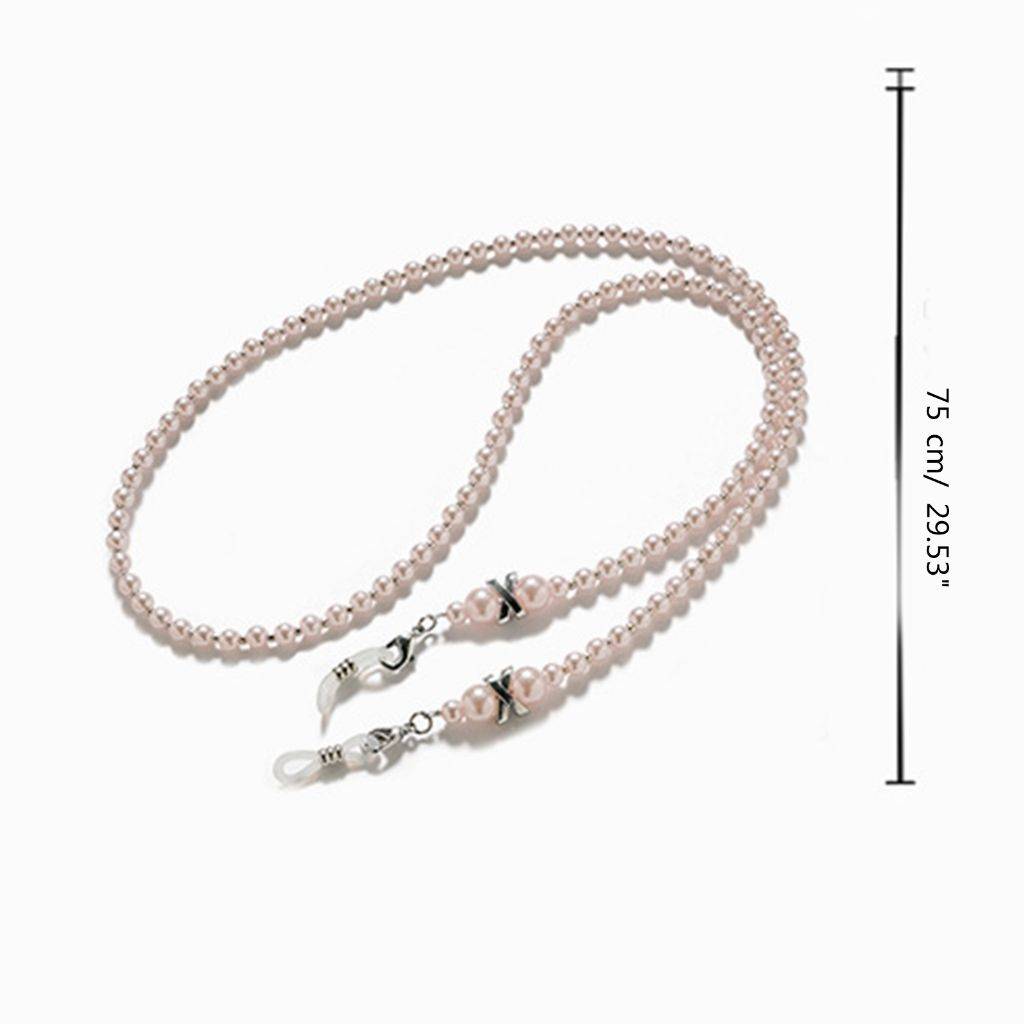 Beaded Eyeglass Chain with Adjustable Strap for Women - White #5