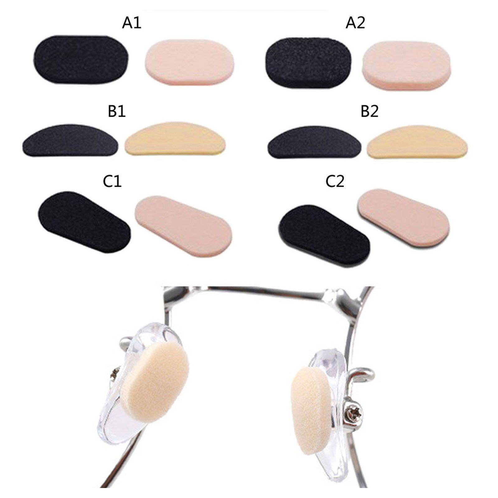 ESTONE Silicone Anti-Slip Nose Pads for Glasses, Oval 1.5mm Thickness, 20 Pairs (40 Pieces), Multicolored #4