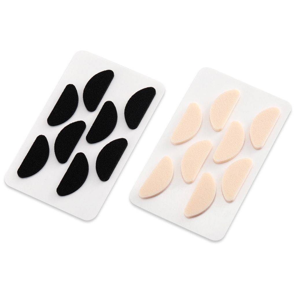 ESTONE Silicone Anti-Slip Nose Pads for Glasses, Oval 1.5mm Thickness, 20 Pairs (40 Pieces), Multicolored #9