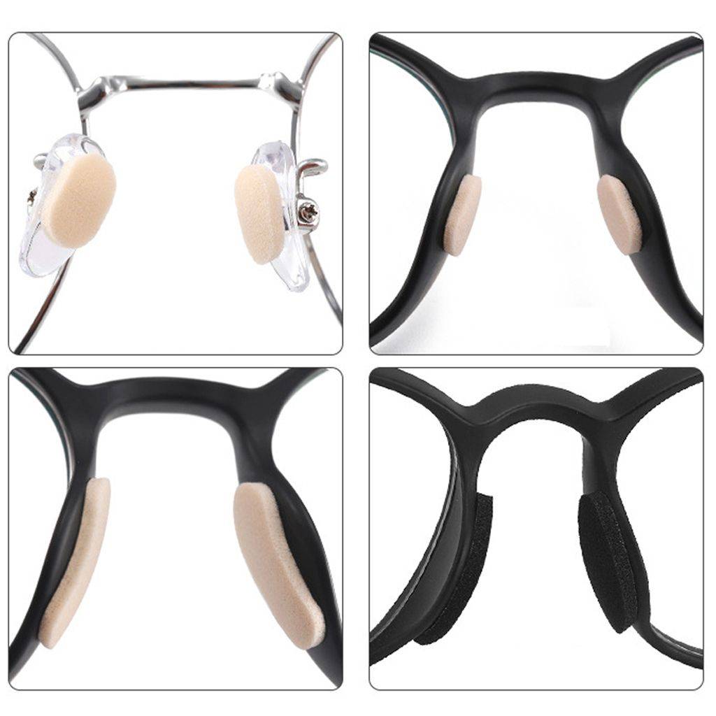 ESTONE Silicone Anti-Slip Nose Pads for Glasses, Oval 1.5mm Thickness, 20 Pairs (40 Pieces), Multicolored #5