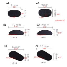 ESTONE 5pcs Sponge Nose Pads for Glasses, Skin‑Tone Water‑Drop C2 Shape, 1.5 mm #1