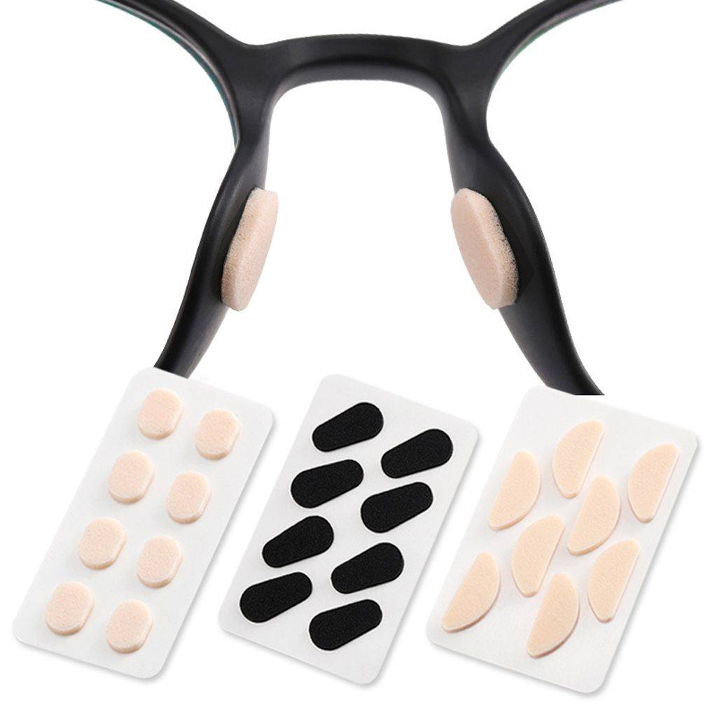 ESTONE Silicone Anti-Slip Nose Pads for Glasses, Oval 1.5mm Thickness, 20 Pairs (40 Pieces), Multicolored #6
