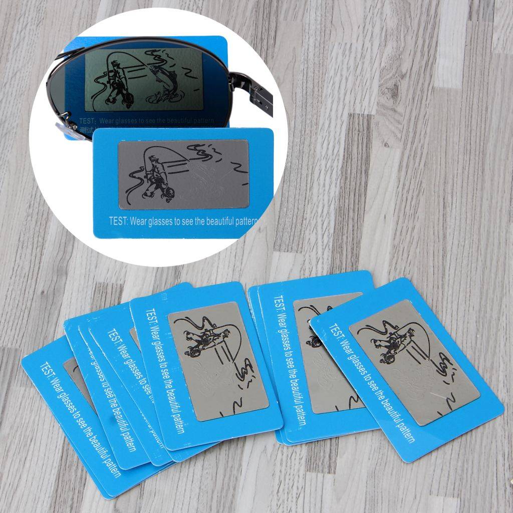 10 Polarization Test Cards for Sunglasses – 6cm x 4cm, Black #2