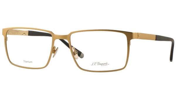 S.T. Dupont G207 C1 Titanium Eyeglass Frame, Matte Gold, 141mm