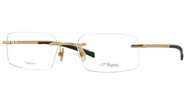 S.T. Dupont G210 C1 Titanium Rimless Eyeglass Frame - Matte Gold, Unisex