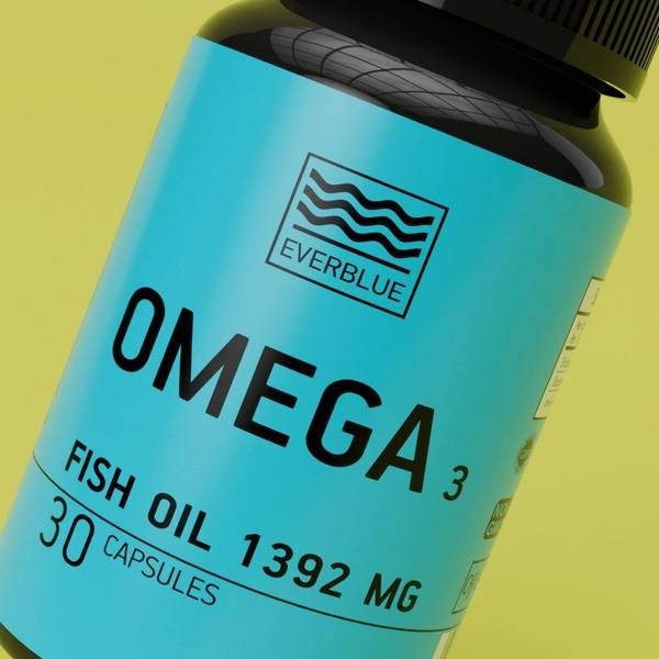Everblue Omega-3 Fish Oil 1392mg (Switzerland) - For Beauty, Health & Energy