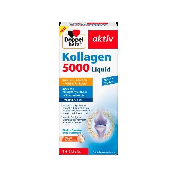 Doppelherz Collagen 5000 Liquid Sticks (14 Pack)