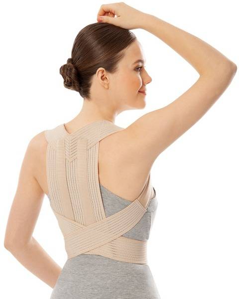 Variteks-138 Semi-Rigid Posture Corrector with 2 Stiffening Ribs, XXXXL, Beige