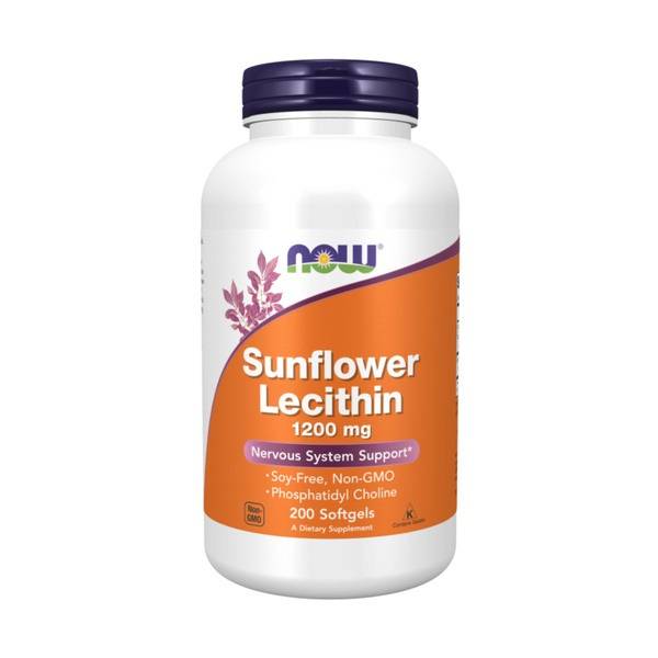 NOW Foods Sunflower Lecithin 1200 mg Softgels, 200 Count
