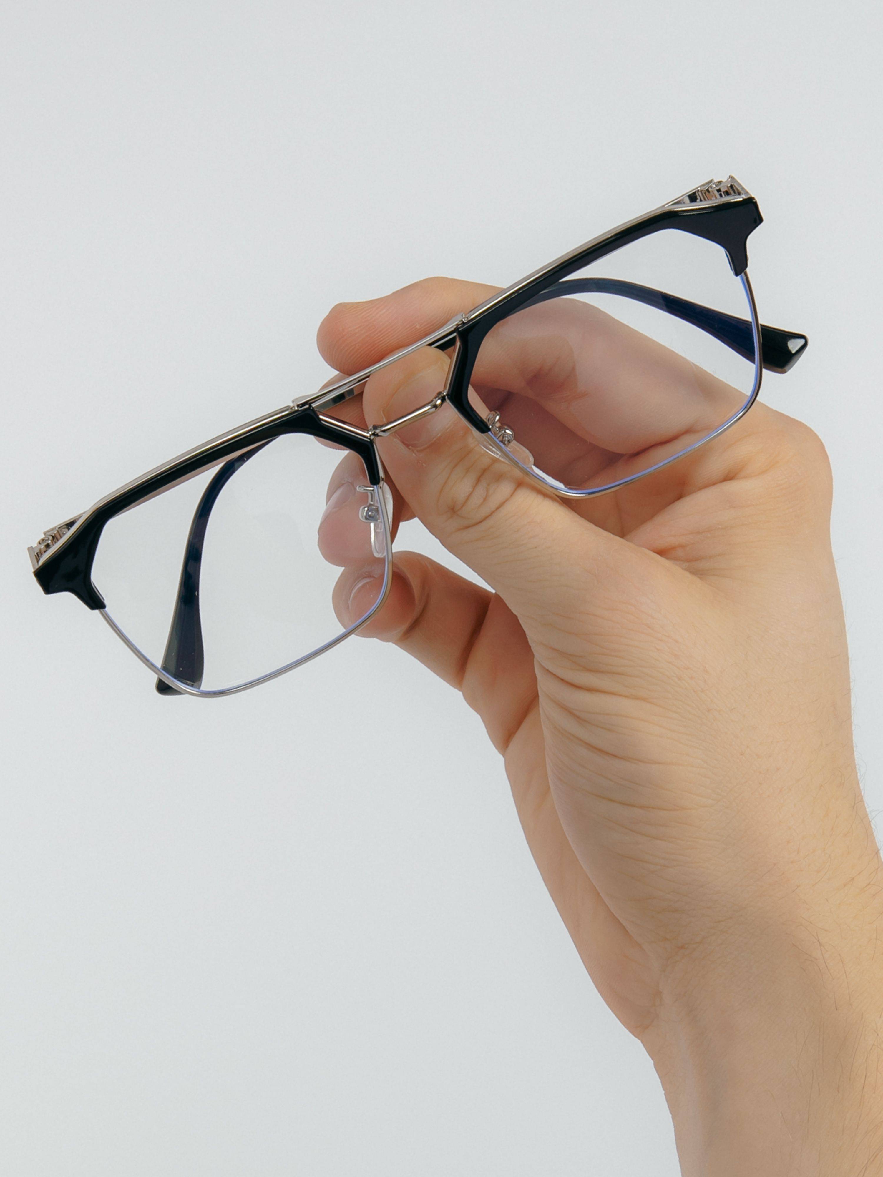 Zabologen Computer Glasses Male Silver Clear Lens Blue Blocker Plastic Metal Frame Spring-Summer 2025 #9