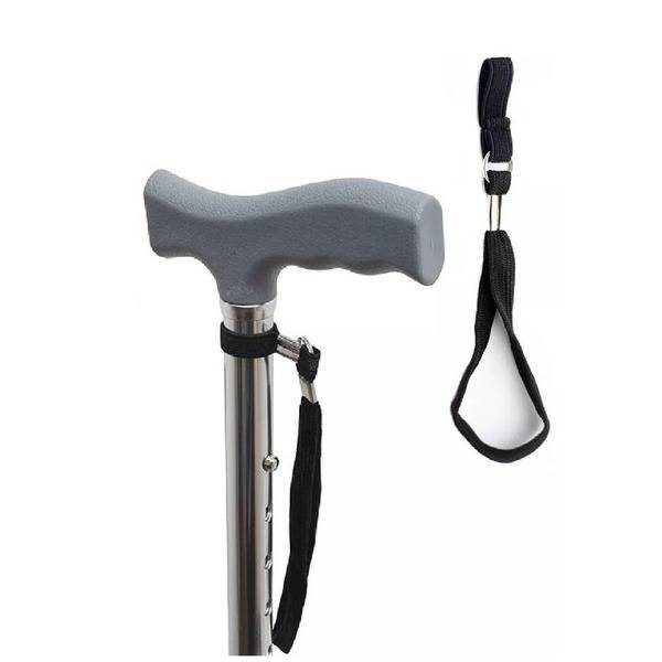 Barry Textile Cane Holder Strap — Universal Black, 19 cm, Textile