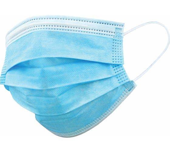 Belaia Medveditsa Medical Mask 100 pcs/box Blue 3-ply SMS Nonwoven