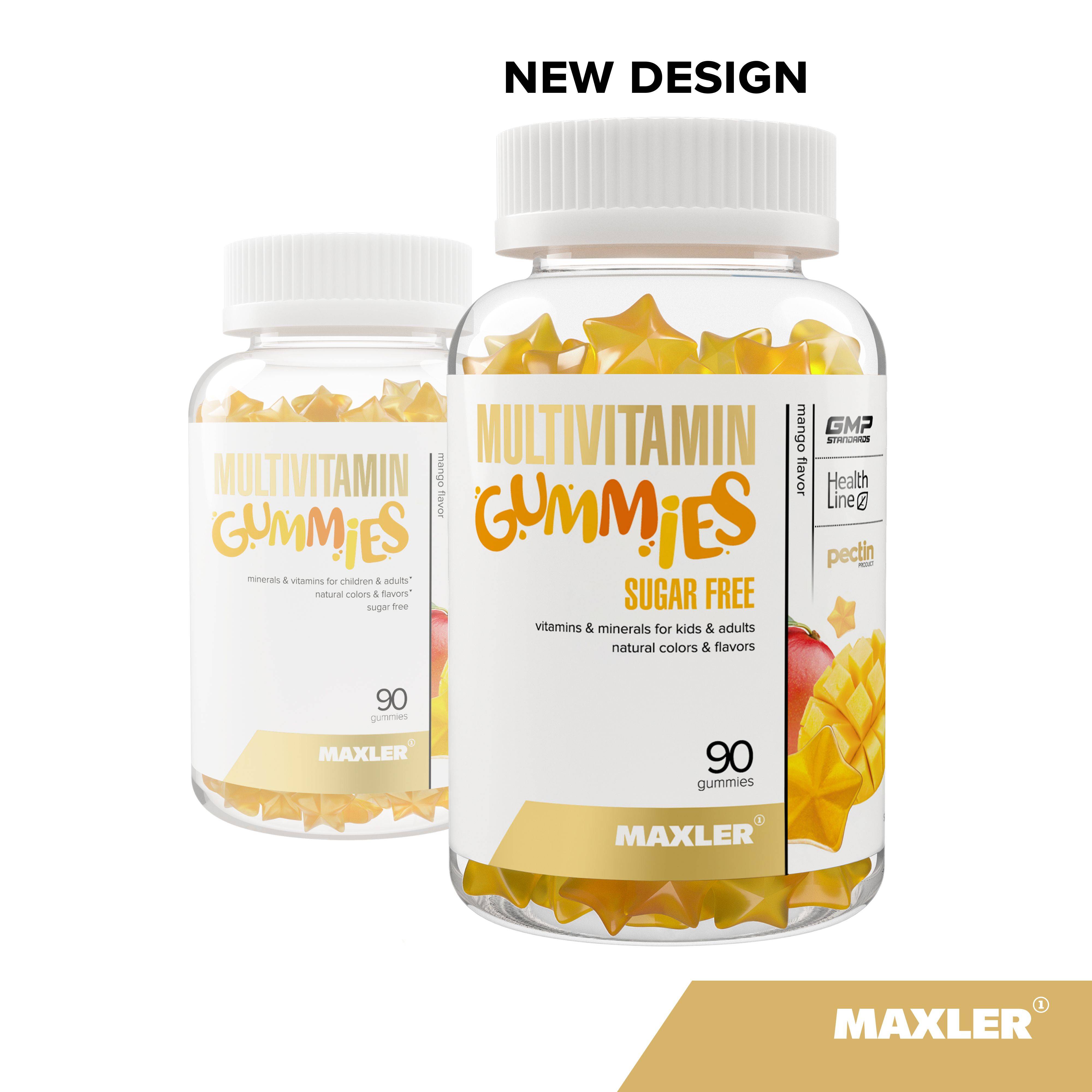 Maxler Multivitamin Gummies Sugar Free 90 ct Mango - Chewable Pastilles for Children and Adults #2