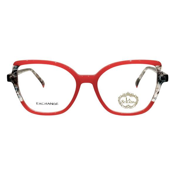 La Strada Eyeglass Frame Butterfly Polished Acetate 52 mm with Flex Hinges