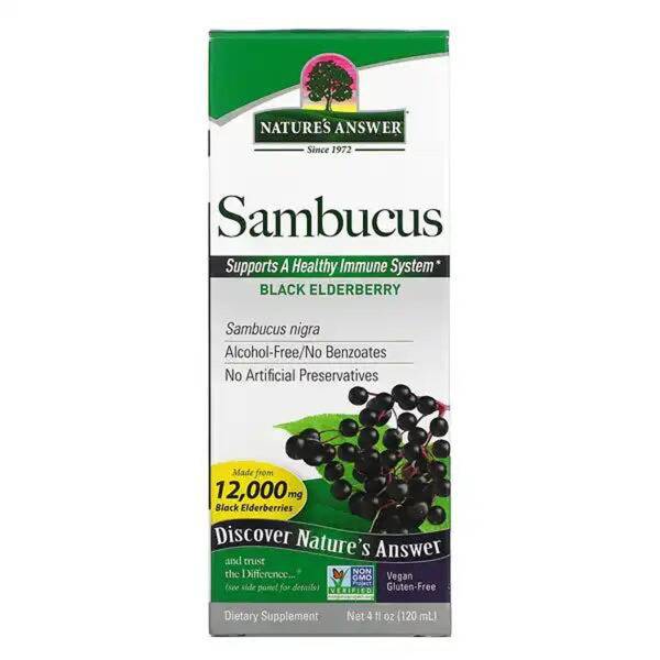Nature's Answer Black Elderberry Extract - 12,000mg, 120ml