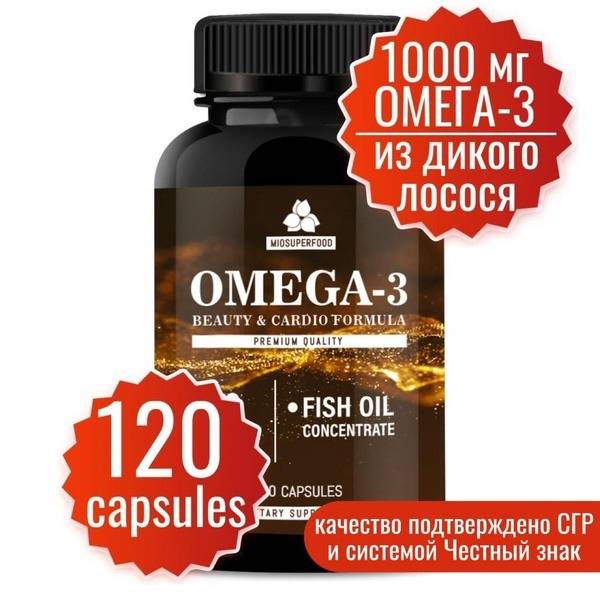 Wild Alaskan Salmon Omega-3: 1000mg EPA & DHA & ALA (120 Capsules)