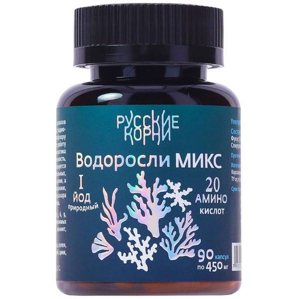 Superfood Algae Blend (Kelp, Chlorella, Spirulina), 90 Capsules - Russian Roots