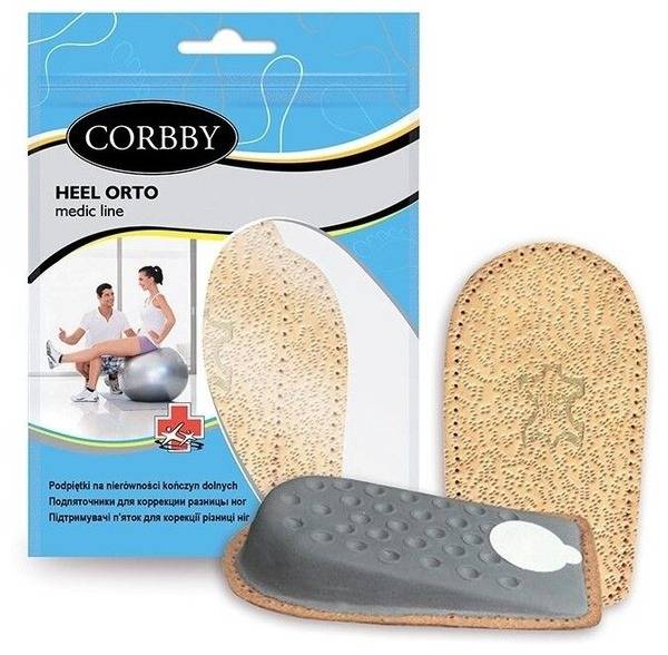 Corbby Leather Orthopedic Heel Lifts for Women, 1.5 cm, Universal 35-40