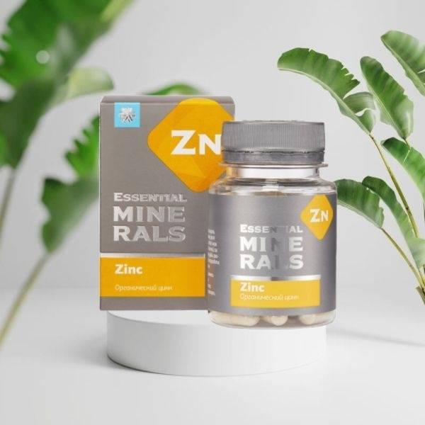 Organic Zinc 60 Capsules: Siberian Essential Minerals