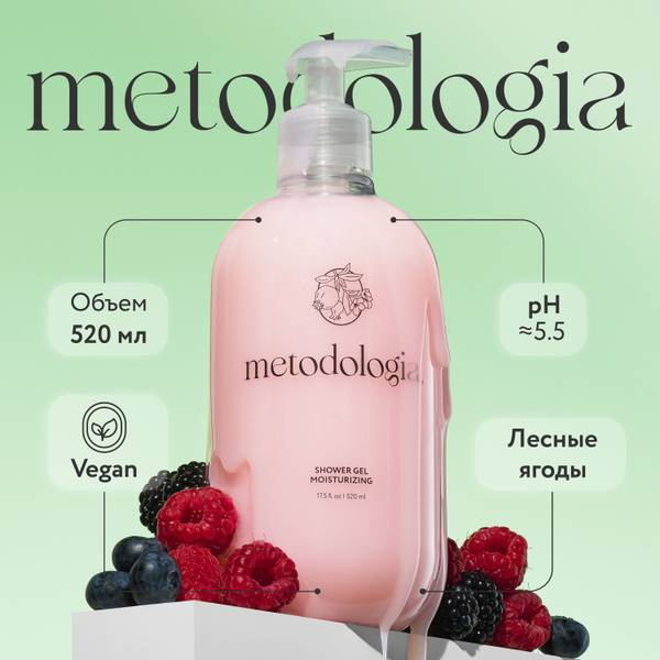 Metodologia Deep Cleansing Shower Gel 520 ml with Dispenser – Natural Formula for Women and Men