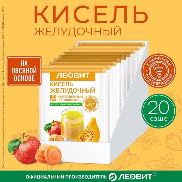 Leovit Oatmeal Digestive Kisel – 20 Packets of 20g