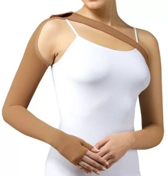 Tonus Elast Compression Sleeve with Shoulder and Half-Glove, 1st Compression Class, Caramel, 0403-02 Lux, 3/XL