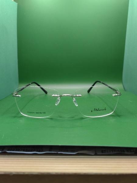 Melorsch Rimless Unisex Eyeglass Frame - Impact Resistant, Square, 54mm Lens Width