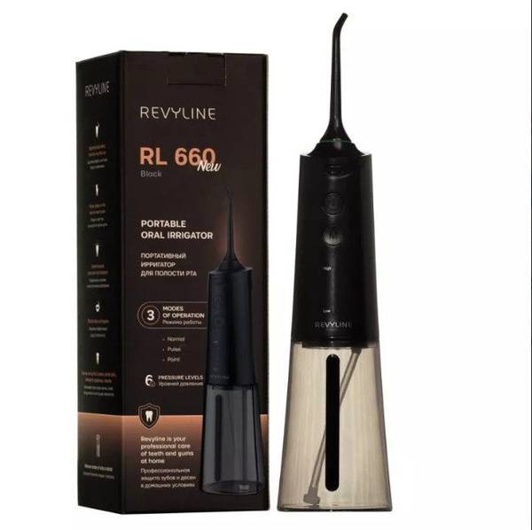 Revyline RL 660 Black NEW Portable Electric Oral Irrigator, Black