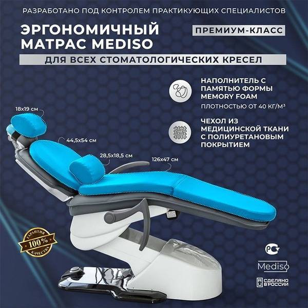 Mediso Orthopedic Memory Foam Medical Mattress, 50x170 cm