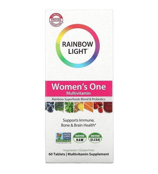 Rainbow Light One Multivitamins for Women, 60 Tablets 60 Count