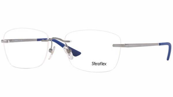 Sferoflex SF 2599 C532 Rimless Eyeglass Frame Dark Grey 53 mm