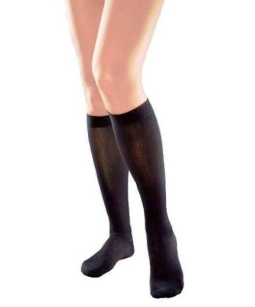 Class 2 Compression Socks, Black, Polyamide, Size 2, 1 Pair