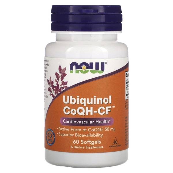 NOW Foods Ubiquinol CoQ10 Antioxidant Supplement, 60 Softgels