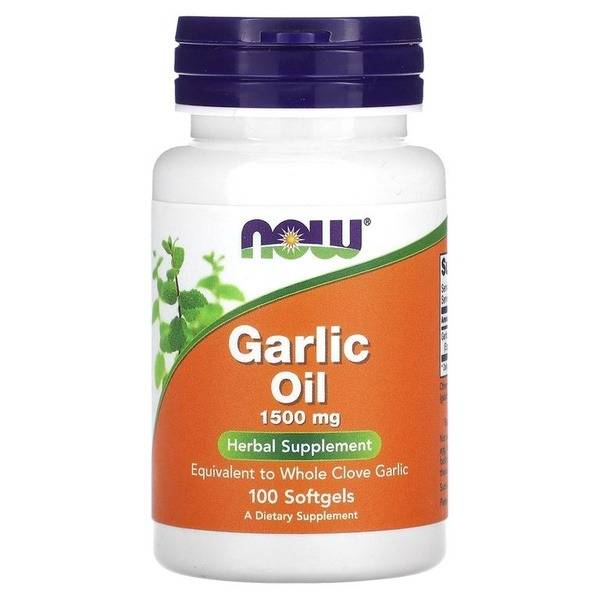 Garlic Oil 1500mg: 100 Capsules for Immune Support