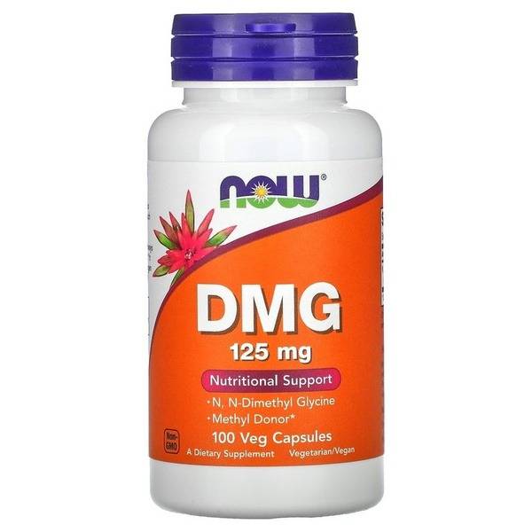 DMG 125mg 100 Capsules: Boost Mood, Memory & Energy (NOW Foods)