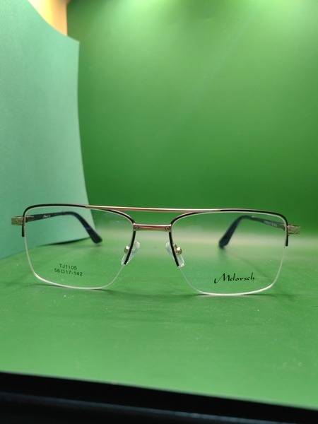 Melorsch 1105 Men's Eyeglass Frame with Flex Hinges, Anti-Vandal, Light Gray/Gray
