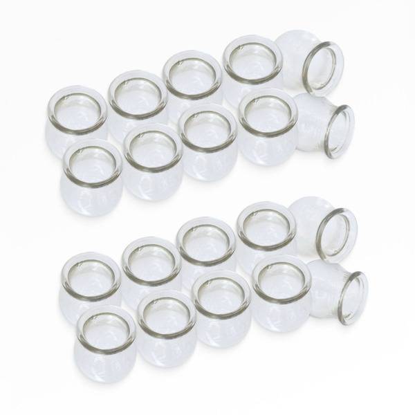 Glass Medical Suction Cups (20 Pack), 30-33mm