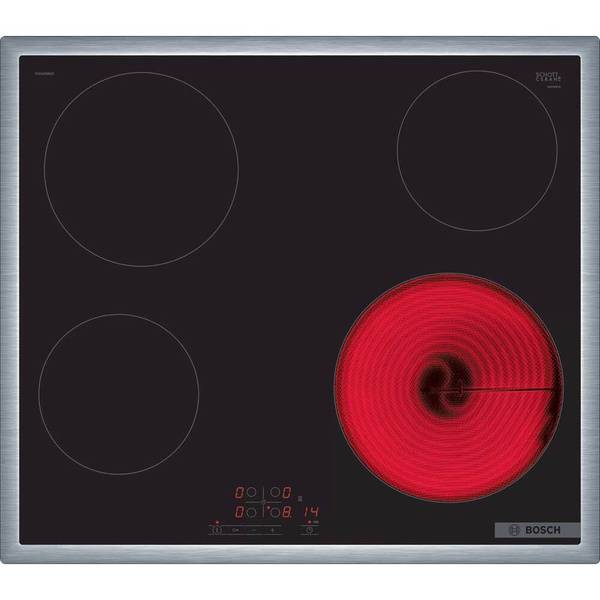 Bosch PKE645BB2E Electric Cooktop, 4 Burners, Black