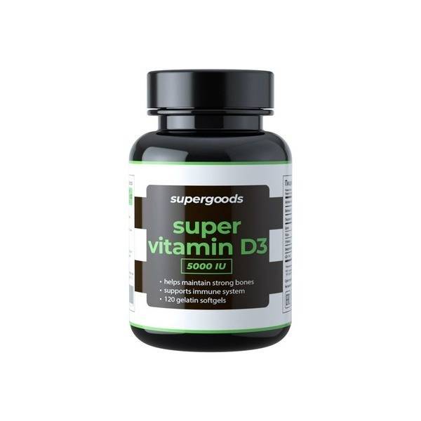 supergoods Vitamin D3 5000 ME Capsules 120 count