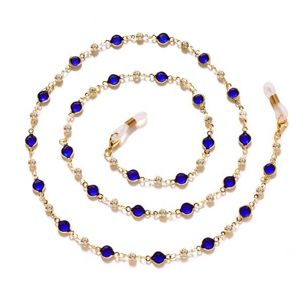 KING TM Glasses Chain for Eyewear, Royal Blue, 70 cm