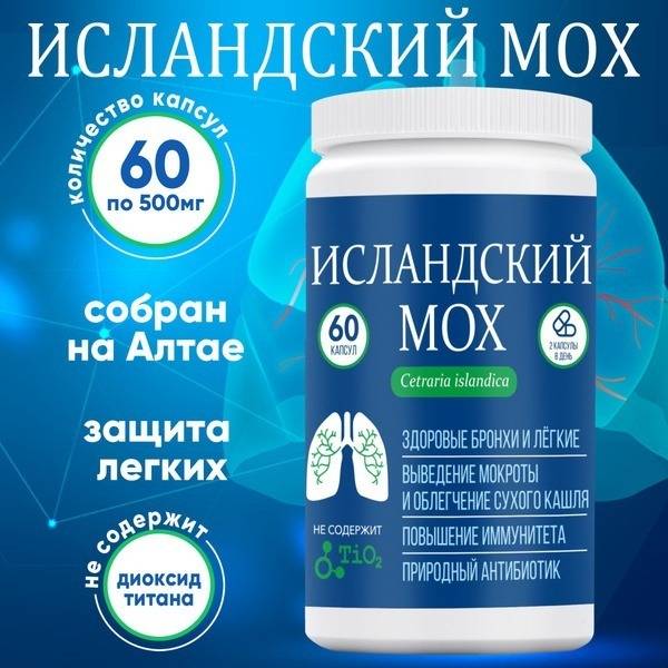 Eco Energy food Iceland Moss Capsules 60 count