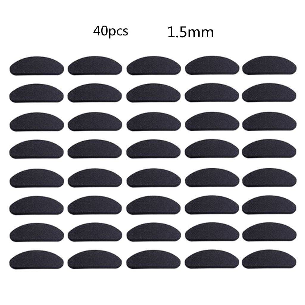 ESTONE 20 Pair Skin-Tone Sponge Eyeglass Nose Pads C-Shape Water Drop 1.5 mm #11