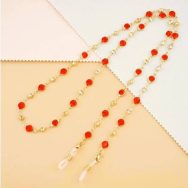KING TM Glasses Chain with Red Stone Accents (1 Piece)
