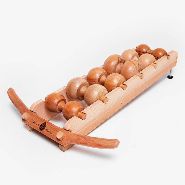 Wooden 6-Roller Back, Neck, Shoulder, & Body Massager