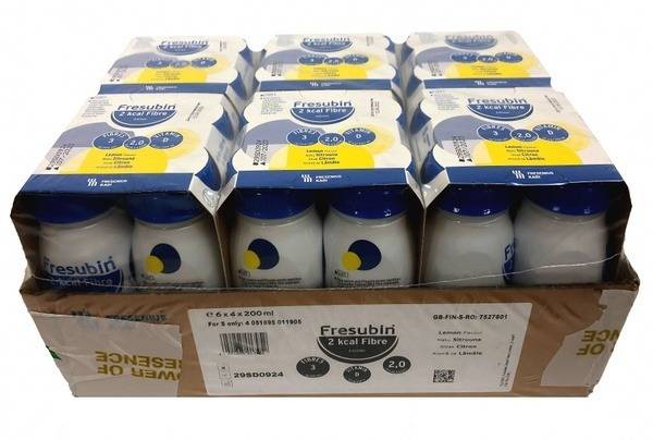 Fresubin Lemon Specialized Nutrition Drink 2 kcal with Dietary Fiber, 200 ml, 24-Pack Box